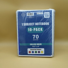 10 PACK Pen Gear 1-subject Spiral Notebook, College Ruled 70 Sheets New