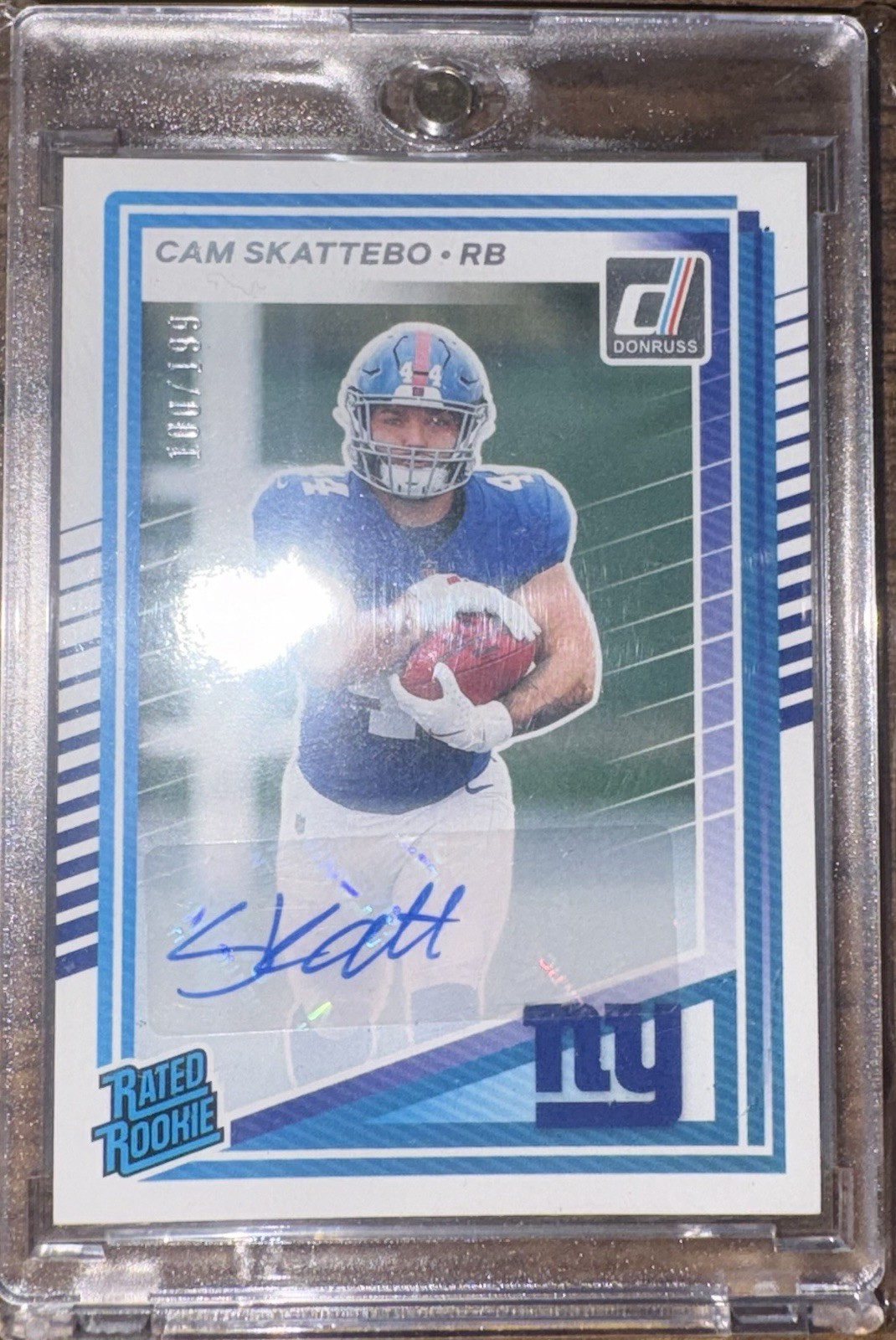 2025 Panini Donruss Cam Skattebo Rated Rookie Auto /199