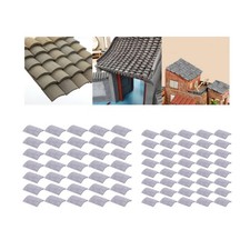 Grey Roof Tiles 1/16 Mini Miniature Tiles Figurine