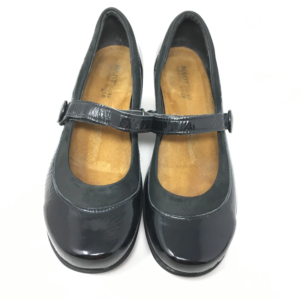 Naot Trendy Mary Jane Pump Heels Shoes Womens Size 6 US 37 EU Black Patent - Image 4 of 4