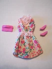 BARBIE FASHION CLOTHES ~ PINK COTTON FLORAL PRINT OUTFIT w/ACCESSORIES SET