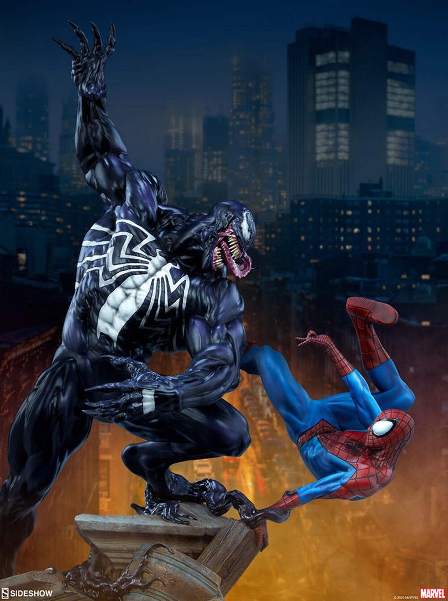 SIDESHOW COLLECTIBLES Marvel Comics Spider-Man vs Venom Maquette