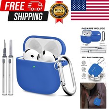 for Airpods 4th Case Cover, Come with Cleaner Kit,Soft Skin Silicone Case Cov...