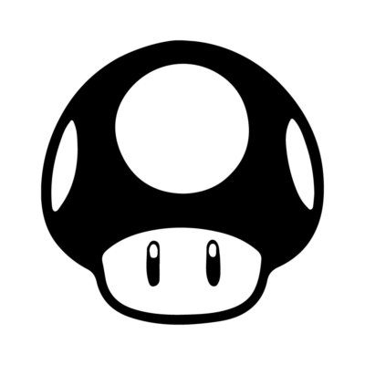 MARIO MUSHROOM Vinyl Decal Sticker Car Window Laptop Retro Game 1up 