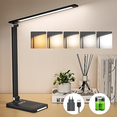 Lampada Design da Tavolo Senza Fili - Luce LED Dimmerabile 2500mAh