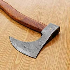 Custom Handmade Damascus Steel Viking AXE Bearded Hatchet, Tomahawk, with sheath