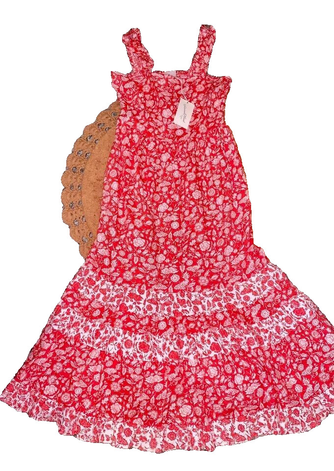 Universal Thread Red Floral Pattern Print Dress X… - image 1