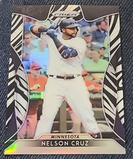 2019 Panini Prizm Zebra Prizm Nelson Cruz #d 45/99   Minnesota Twins