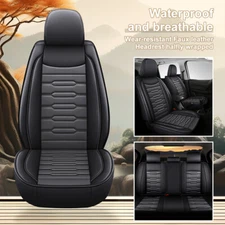 Car Seat Covers Grey Front+Rear Set PU Leather Pad Fit For ACURA RDX 2008-2024