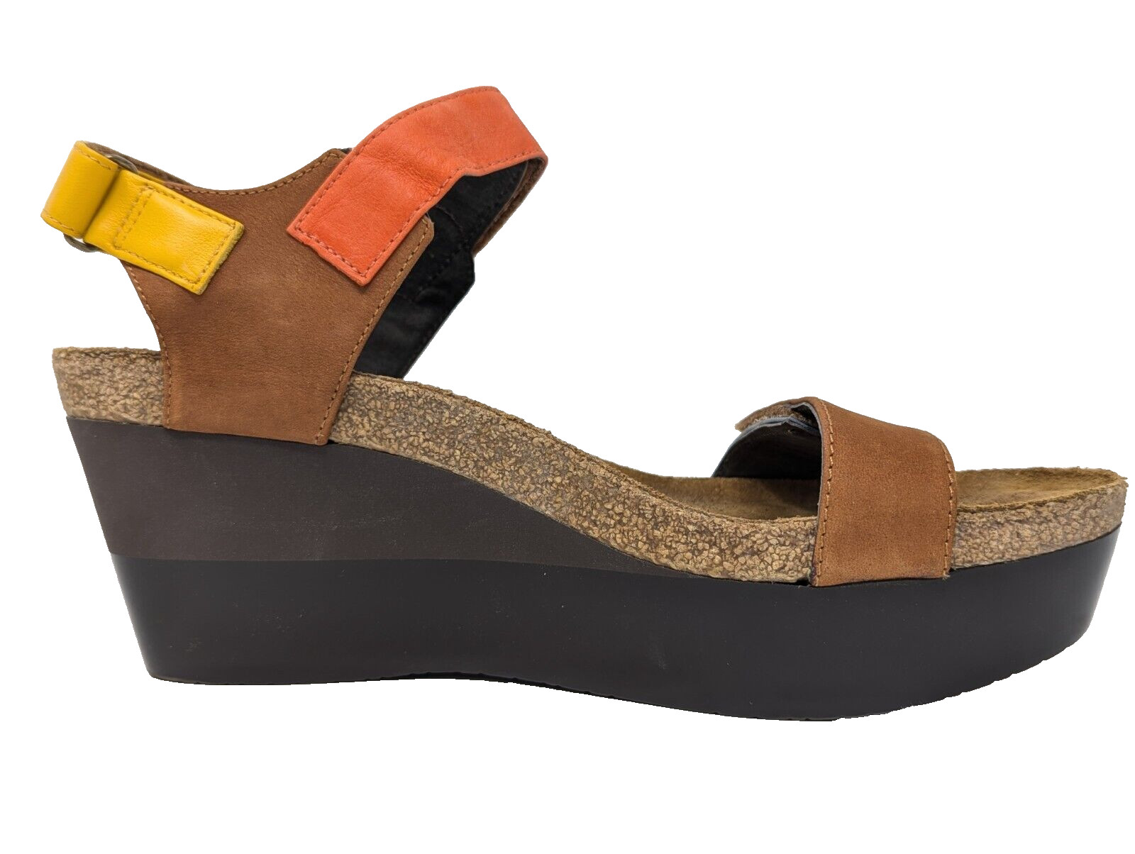 NAOT Miracle Wedge Slingback Sandals Womans 41 US 10 Multi Color