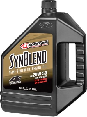 Maxima Syn Blend4 SynBlend4 20W50 Motorcycle Engine Oil (1)Gallon 359128B