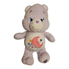 8" CARE BEARS 2015 PURPLE SWEET DREAMS BEAR PINK MOON STUFFED ANIMAL PLUSH TOY