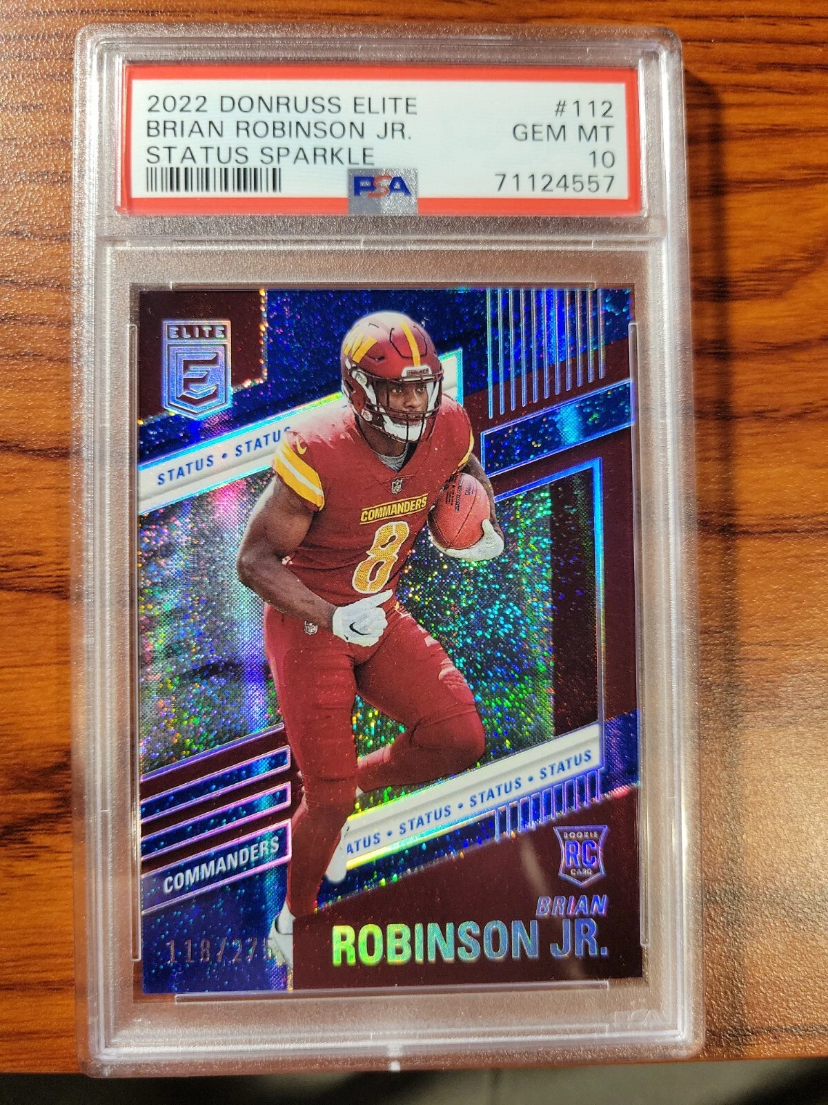 Brian Robinson Jr. Panini Donruss Elite #112 Status Sparkle