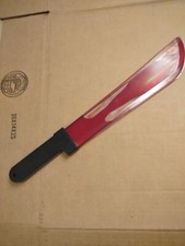 Bloody Bleeding Machete Liquid Blood Halloween Cosplay Slasher Scary Plastic