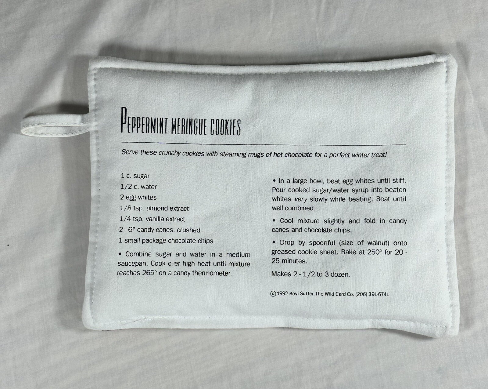 Candy Cane Kitchen Tea Towel & Pot Holder Christmas Holiday Gift Set VTG 1990's