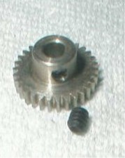 22 Tooth Stainless Steel Slot Car Pinion Gear  Set Screw 48 Pitch 1/8" Shaft
