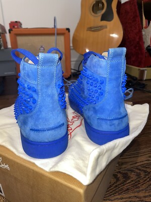 Christian Louboutin Blue Spike High Top 44 | eBay