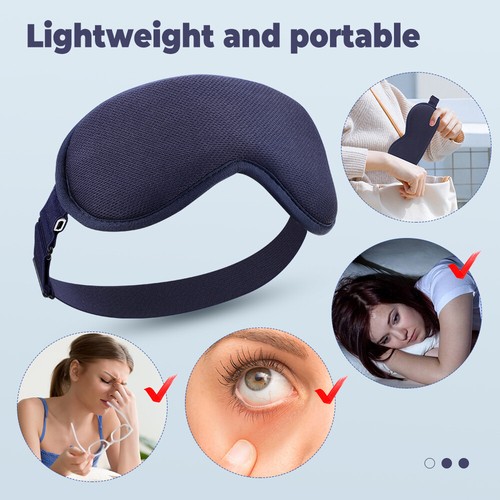 Electric Heated Steam 3D Eye Mask 3 Level Hot Compress 6 Level Vibration Massage - Picture 12 of 20