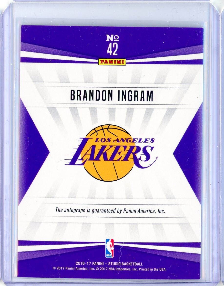 2016-17 Panini Studio BRANDON INGRAM RC Rookie AUTO Autograph
