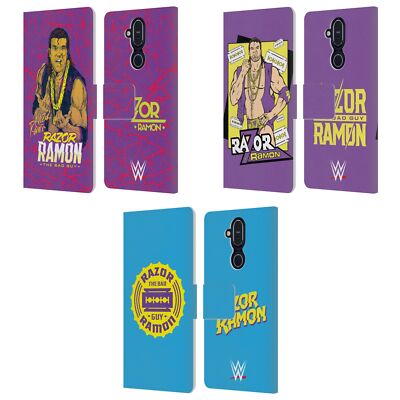 OFFICIAL WWE RAZOR RAMON LEATHER BOOK WALLET CASE COVER FOR NOKIA PHONES