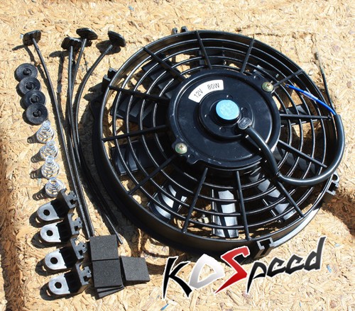 Universal 10-12V Electric Radiator Cooling Fan With Mounting Zip