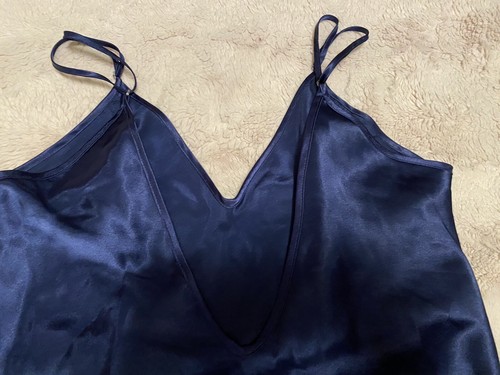 Vintage Frederick’s Of Hollywood Satin nightgown Chemise Lingerie Blue - Picture 7 of 9