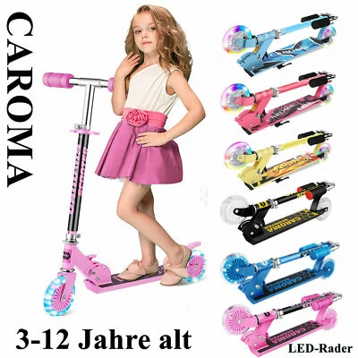 Kinder Roller Scooter Cityroller 2 Big LEDRäder Höheverstellbare Jungen Mädchen