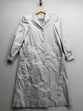 Weather Wise By Micki Trenchcoat Womens Size 7/8 Silver Lightweight Lined Belted