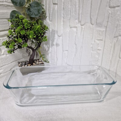 Vintage Pyrex France 839 X Loaf Pan   30 cm   Clear Heat-Resistant Glass Baking