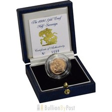 Gold Proof 1990 Half Sovereign Boxed