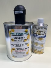Hot Rod Black Gallon with Reducer Single Stage ACRYLIC ENAMEL Car Auto Paint