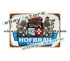 Hofbrau Beer brewery man cave dinning metal tin sign wall plaque wall decor