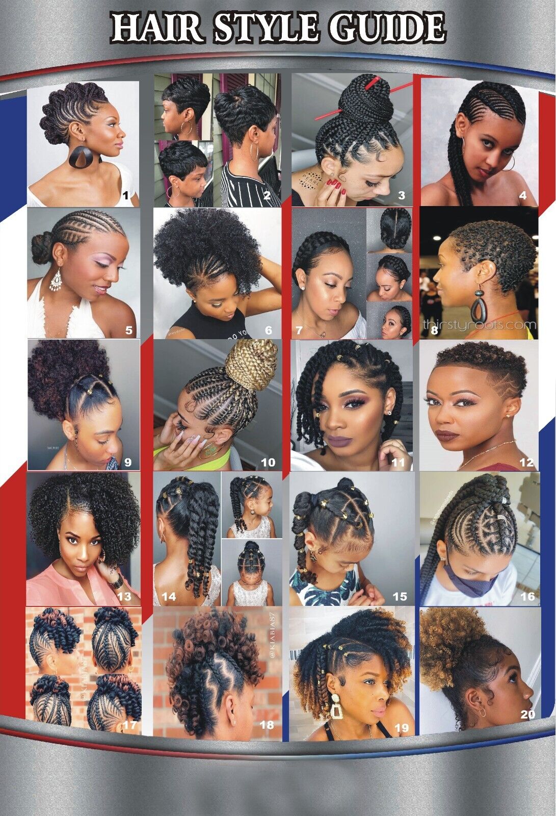 24 X 36 american African hair style POSTER Salon HAIR STYLES FOR american  girls | eBay