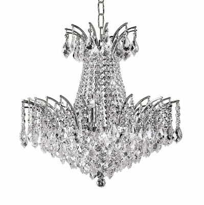 CRYSTAL CHANDELIER FOYER FRENCH EMPIRE DINING ROOM KITCHEN LIGHTING 11 LIGHT 24''