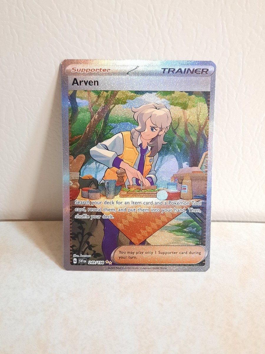 arven pokemon card 249 198 Amazon.com: Pokemon - Arven 249/198 - Scarlet & Violet - Special  Illustrator Rare