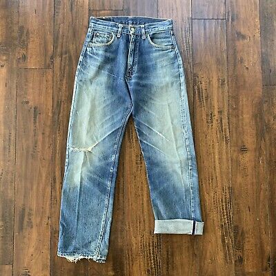 Vintage LEVIS 501 Z XX Jeans Big E Denim Redline Selvedge 60s 505 Zipper  26x28 | eBay