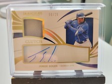 Jorge Soler Clearly Clutch Material Gold 6/25 2021 Panini Immaculate Auto