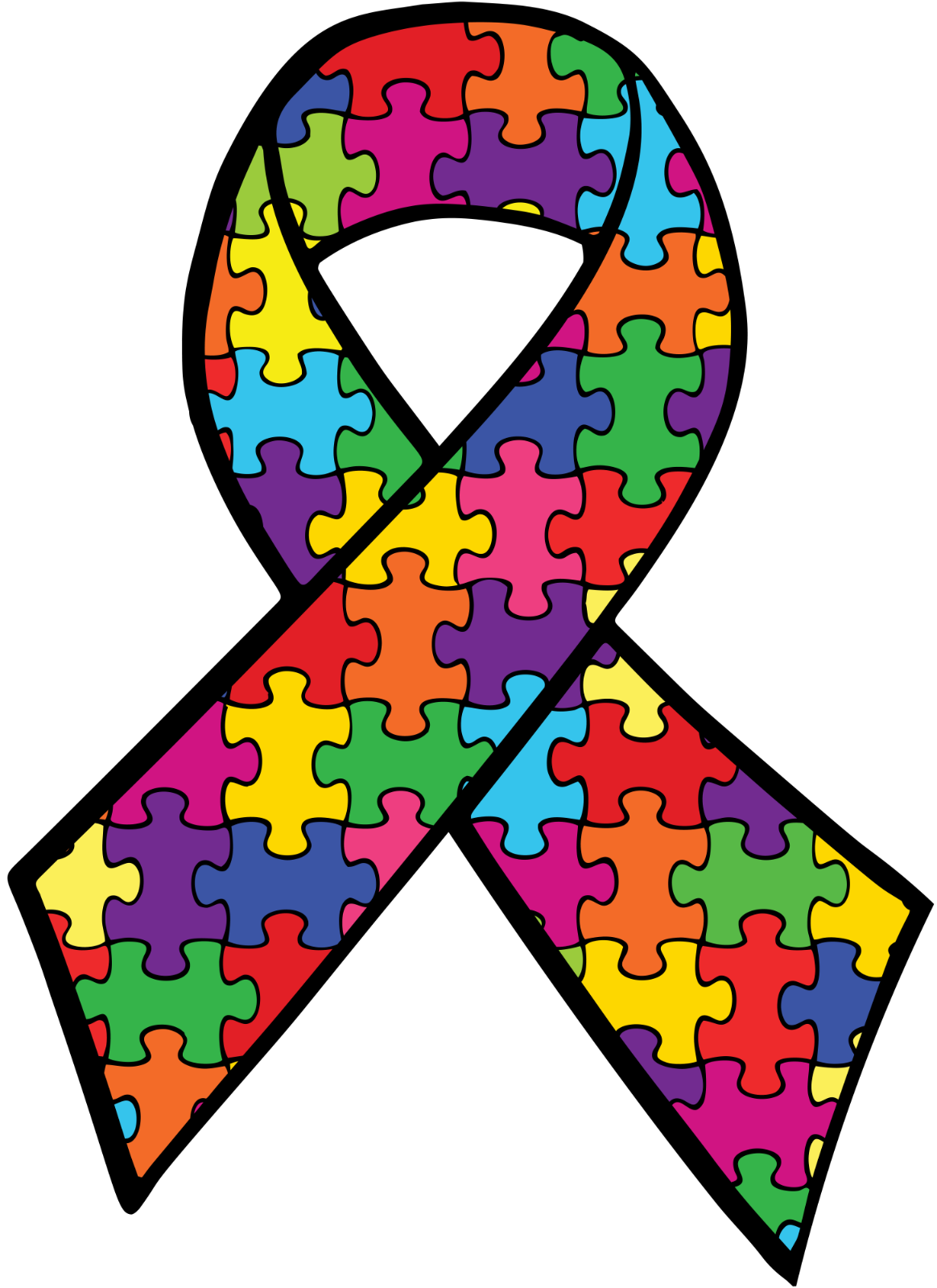 Autism awareness sticker ribbon weatherproof  bumper vinyl decal