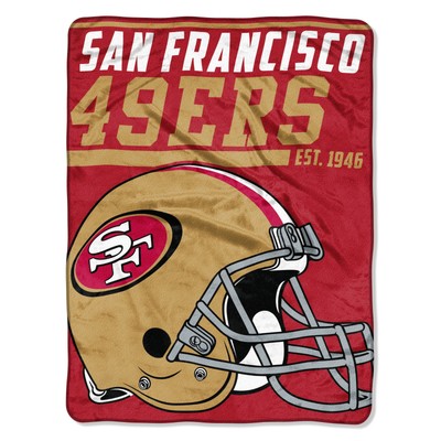 NFL Large Ceiling San Francisco 49ers Silk Throw Blanket 40 Yard Dash Football 87918083257 | eBay