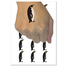 Emperor Penguin Profile Temporary Tattoo Water Resistant Fake Body Art Set