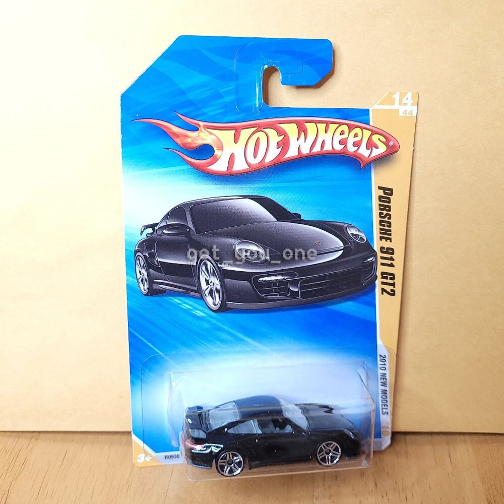 NEW 2010 Hot Wheels PORSCHE 911 GT2 Black Car New Models #14