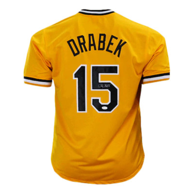 Doug Drabek Unterzeichnet Pittsburgh Pro Ausgabe Gelb Baseball Trikot (JSA)