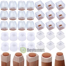 64Pack Upgraded Slider Chair Leg Covers Protector Hardwood Floors Fits all Shape