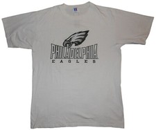 Vintage 1990s Philadelphia Eagles Russell Embroidered T-Shirt Large Made in USA