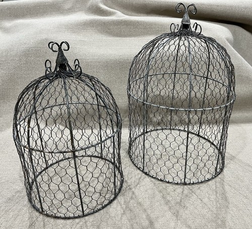 Chicken Wire Dome-Silver-Garden Plant Protector or Home Decor - SET OF 2- NEW
