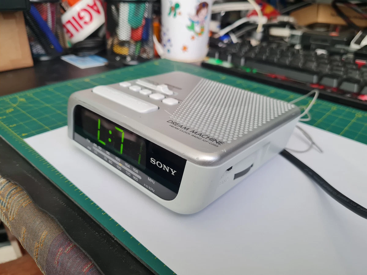 Radio despertador Sony Dream Machine ICF-C205 radio reloj alarma FM/AM vintage