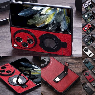 For Oneplus Open Case Luxury Retro Leather Hybrid Rugged Hard Stand Slim Cover