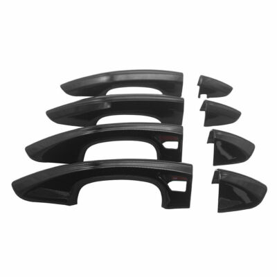 For 13-20 Ford Fusion 16-23 Edge GLOSS BLACK Door Handle COVERS w/4 Smt Keyholes