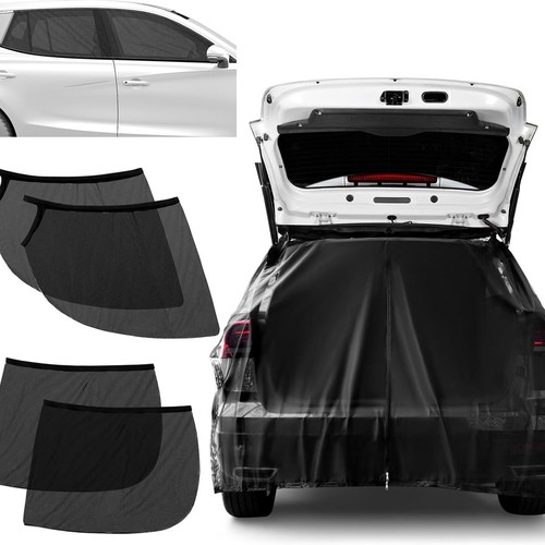 Car Tailgate Mesh Screen Front Rear Window Sun Shade Net Breathable Magnetic