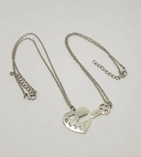 DOPPIA COLLANA CIONDOLO CUORE SPEZZATO PENDENTE BEST - Foto 7